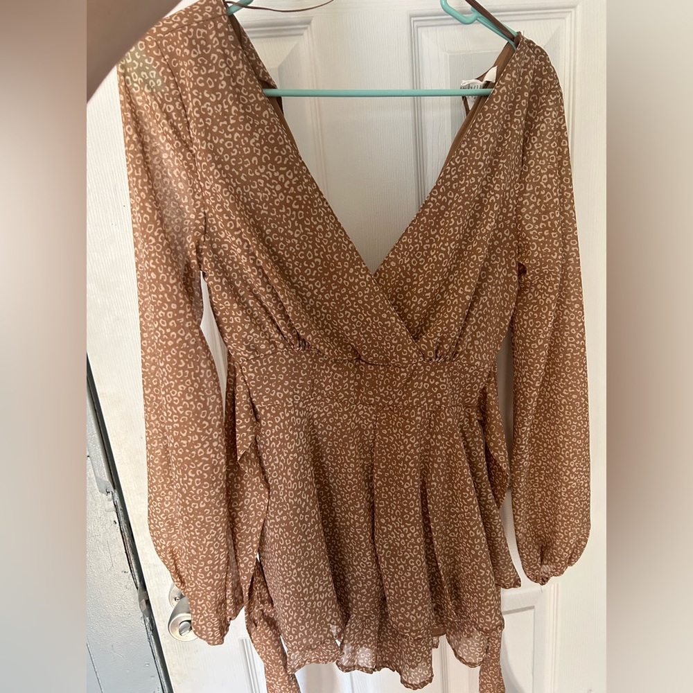 Cheetah print romper